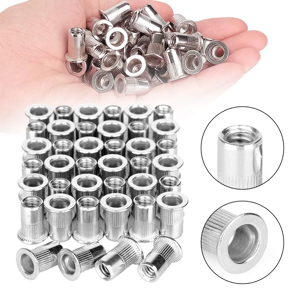 40pcs/lot Stainless Steel Rivet Nuts Rivet Nuts Stainless Steel Threaded Rt Nut 40 Pcs /4