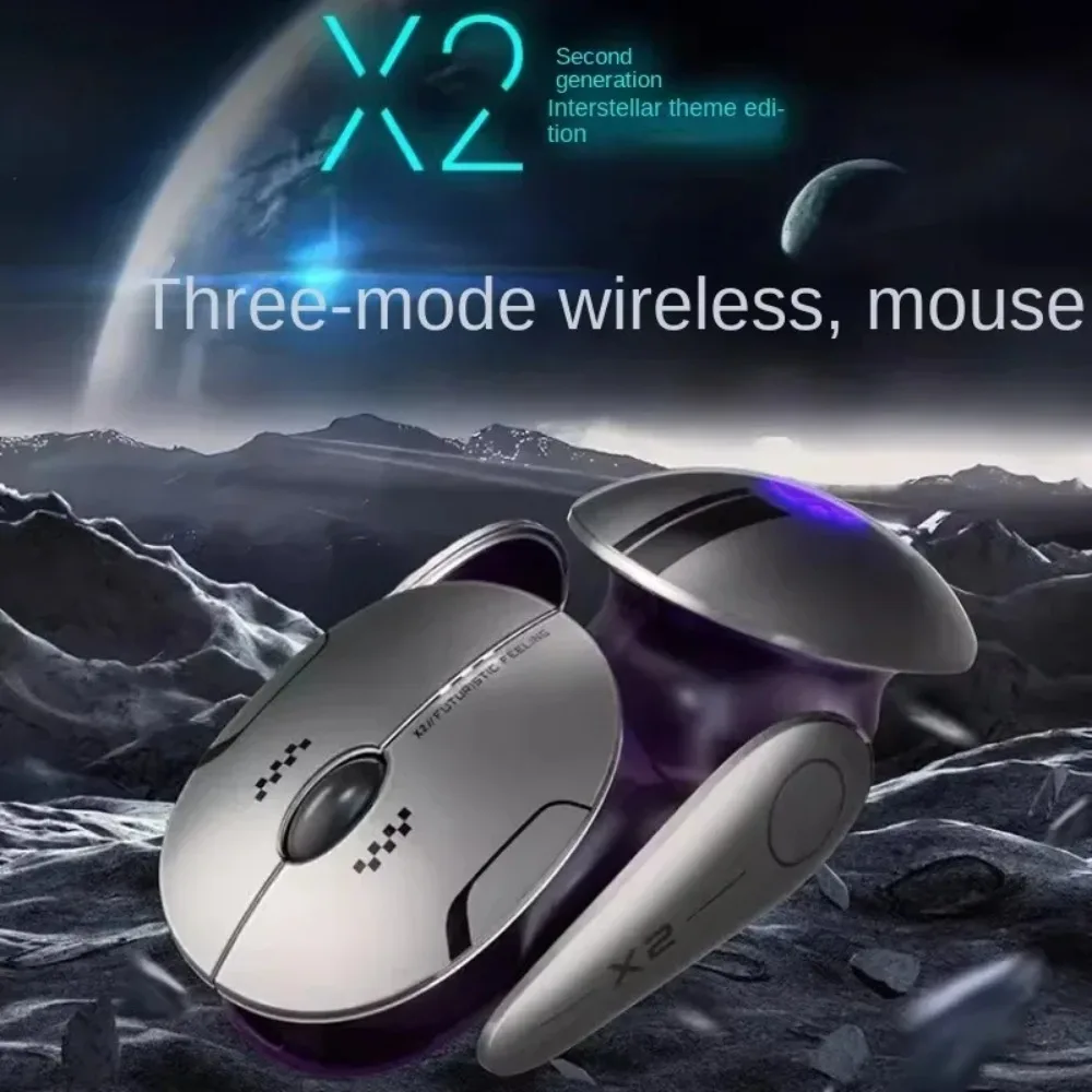 

Inphic X2 Three Mode Metal Bluetooth Mouse Silent Rechargeable E-Sports Backlight Gaming Wireless Mice Gamer Accessories Gift