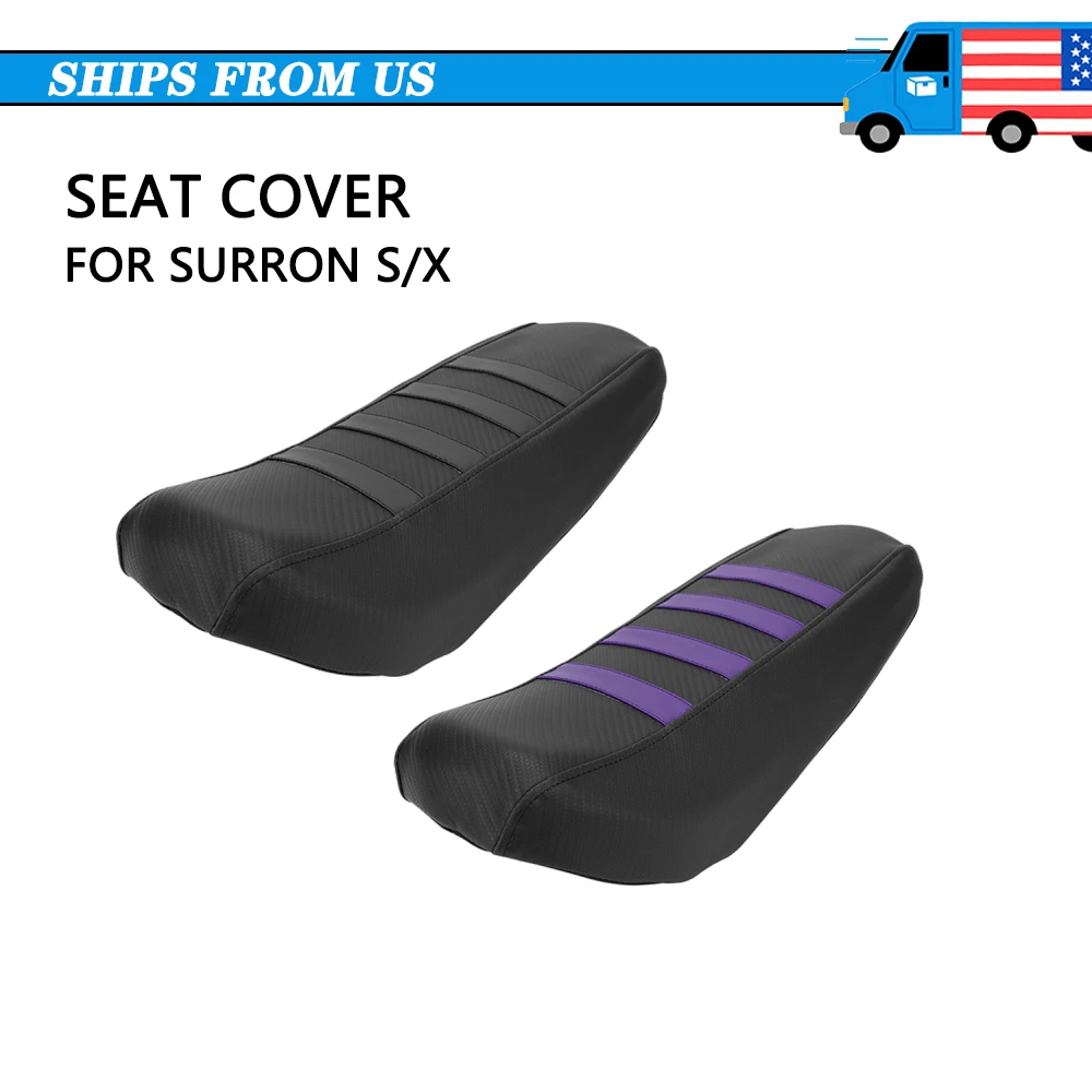 Funda de Asiento Suave a Rayas para Motocicleta SUR RON Surron Light Bee S X, Fundas Antideslizantes de PVC, Cojín para Bicicleta Eléctrica de Cross