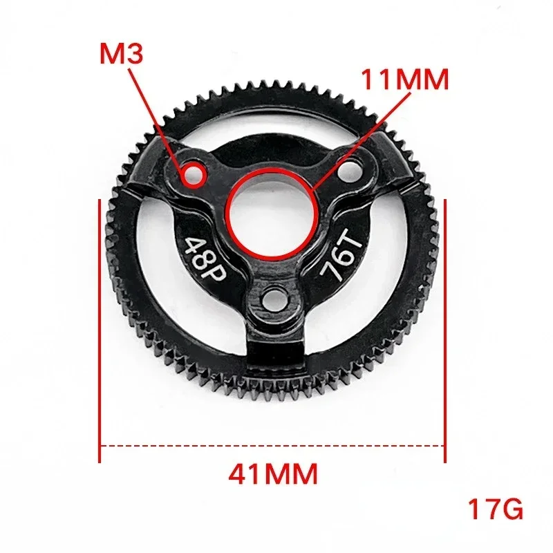 سحب الأسنان الصلب الكبير ، Tras Slash2WD ، 2WD LCG ، 48P ، 72 -76T ، 86T