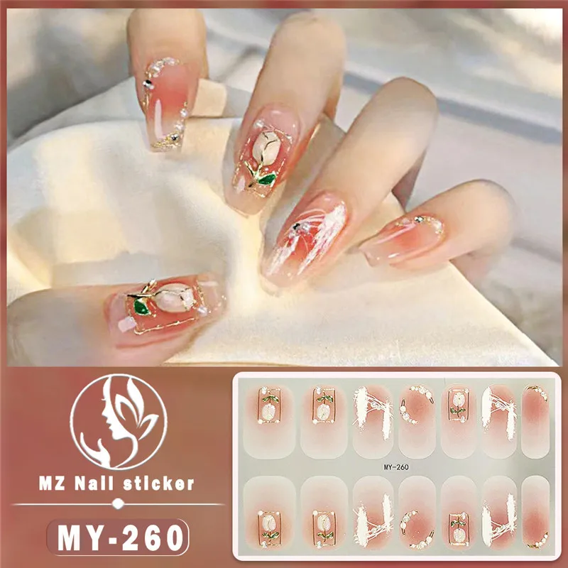 Baking Free Gel 5D Imitation diamond Nail Sticker Self Adhesive Sticker Waterproof Nail Exclusive Woman Portable Manicure Decali