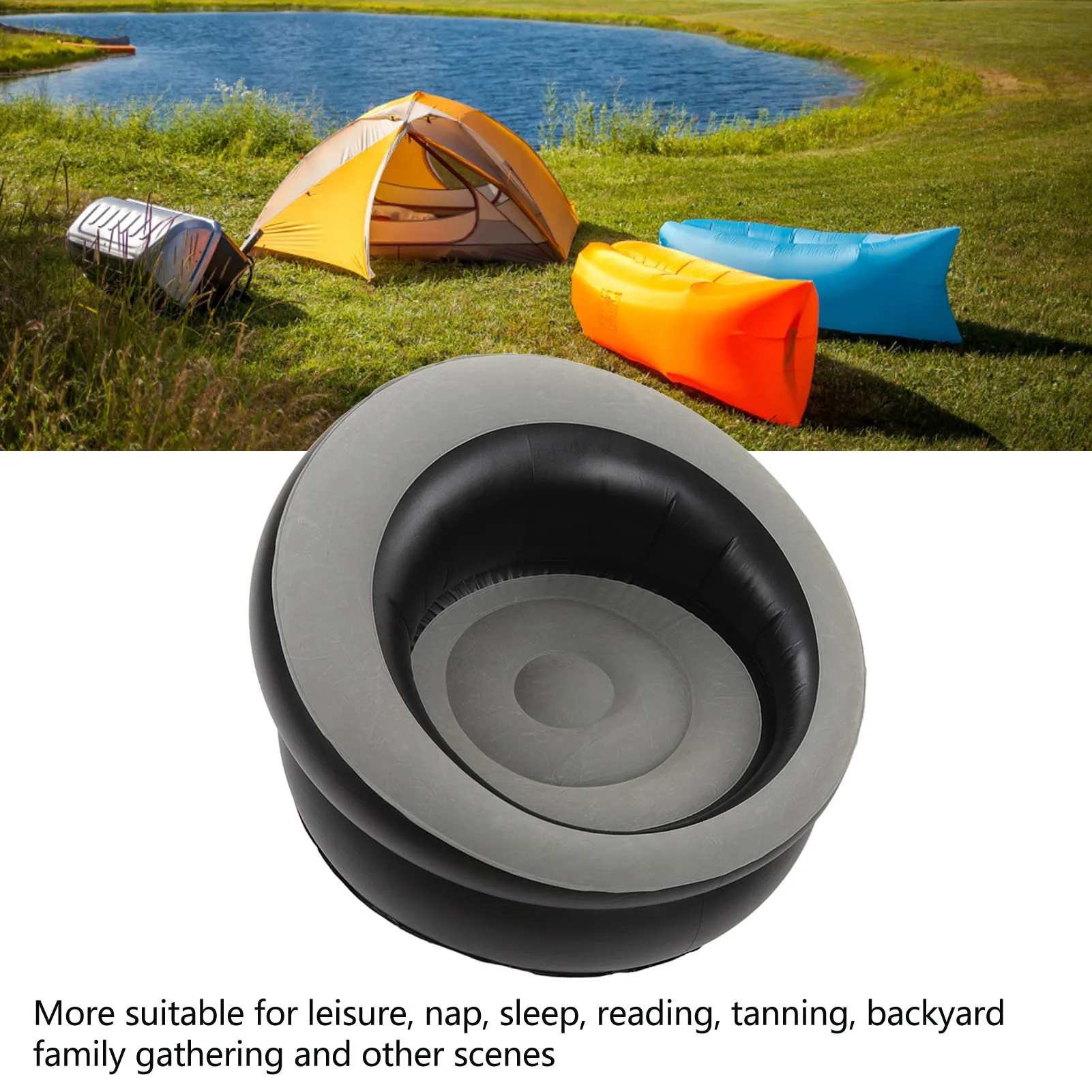 Inflatable Couch Eco Friendly Widely Applicable Fast Inflation PVC Inflatable Sofa Chair for Office