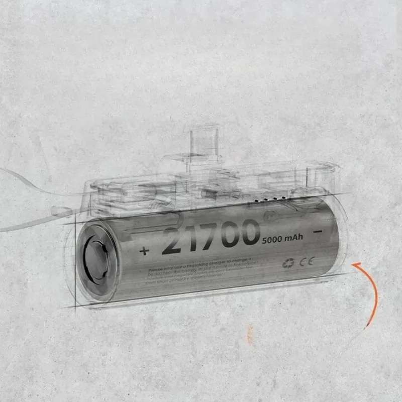 

Capsule power bank with its own cable mobile power supply