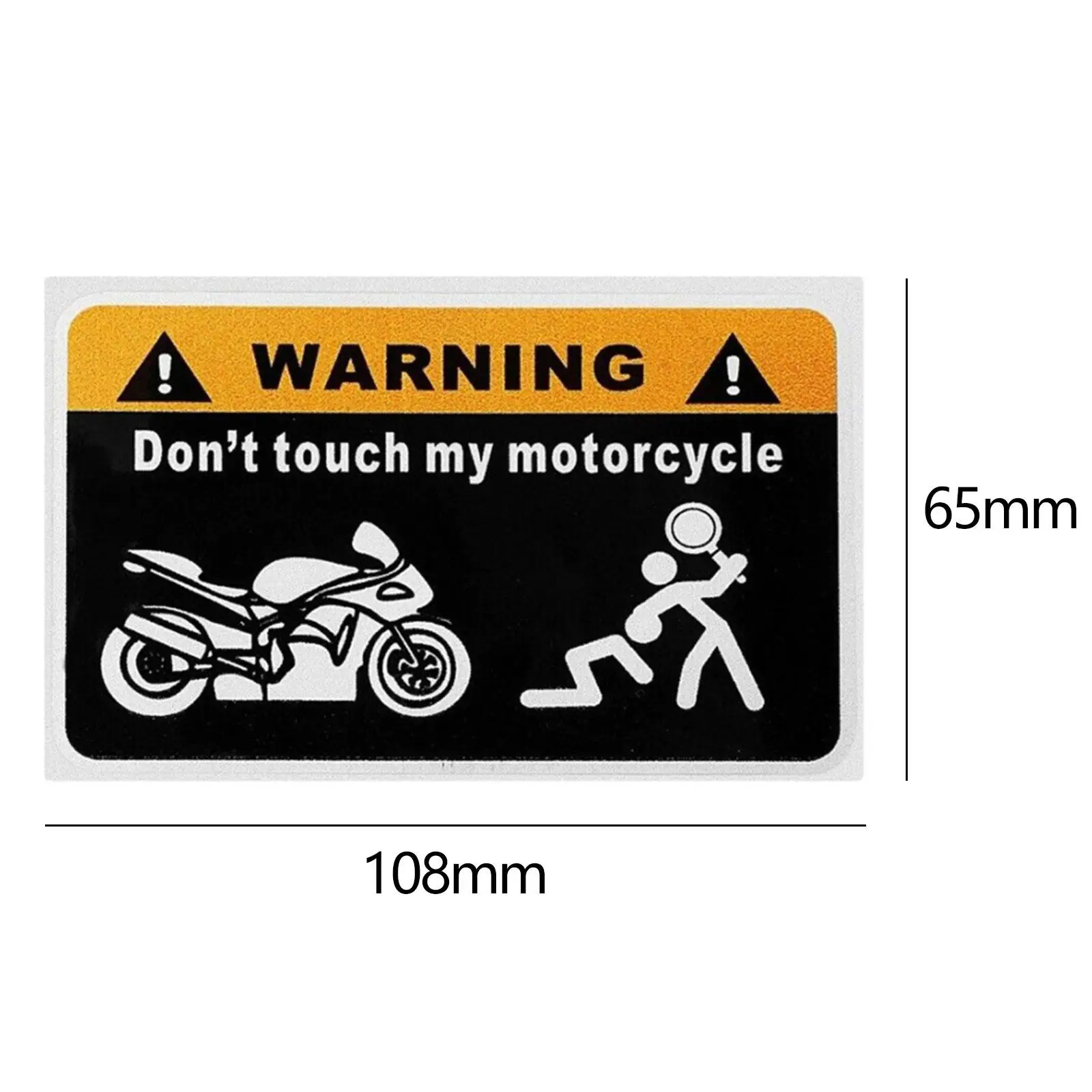 Car Sticker Practical Funny Widely Used Wall Decorations Don't Touch My Motorcycle for Bicycle Motorbike Window Auto Home