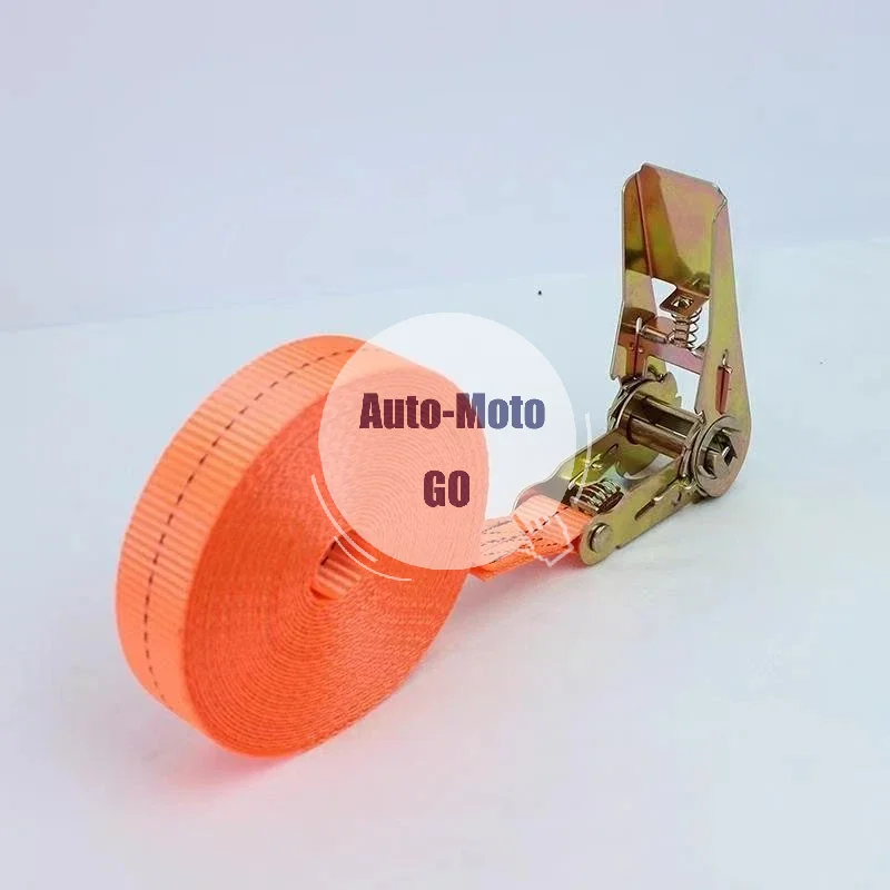 Heavy Duty Ratchet Cargo Tie Down Straps Reinforced Metal Buckle 1500LBS Load Bearing for Truck Motorcycle Transport