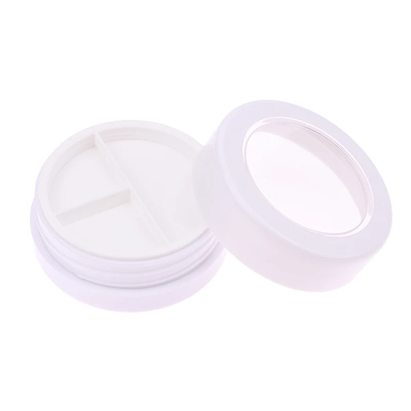 3 Roosters Lege Oogschaduw Case Make-Up Palet Doos Plastic Dakraam Doorzichtig Deksel Rond Romige Concealer Container