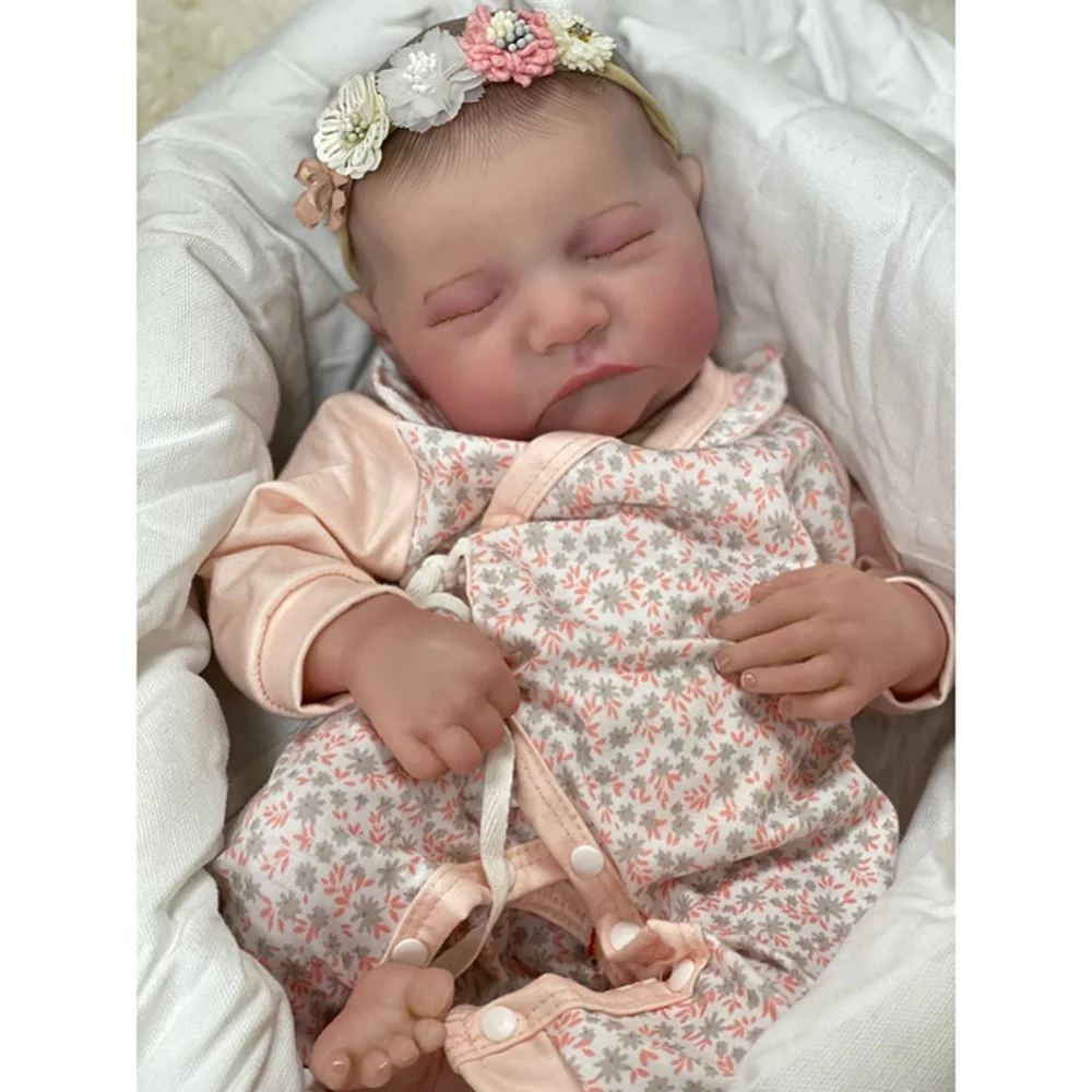 47Cm Reborn Baby Poppen Miley Pasgeboren Slapende Baby Muñeca Reborn Poppen Zacht Knuffelig Levensechte Bebés Reborns Speelgoed Voor Meisjes