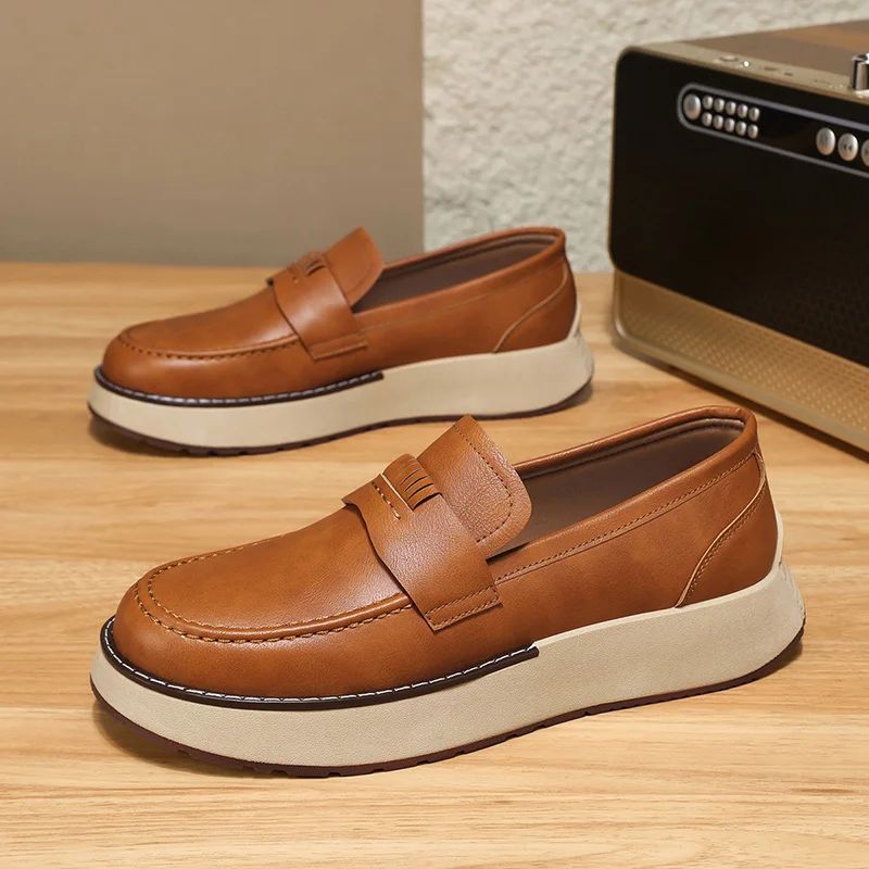 

Men's Leathe Casual Slip On Comfortable Light-Weight Loafers Moccasin Driving Shoes for Male