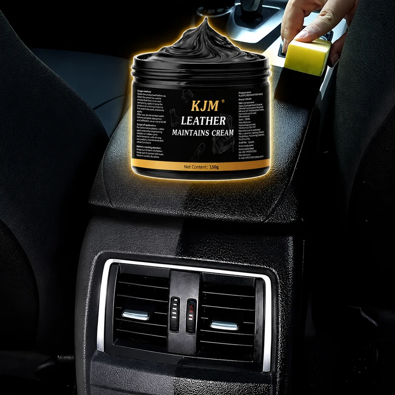 

150g KJM Car Leather Care Cream Deep Nourishing Restorer For Seats Steering Wheels Door Panels Plastic Parts
