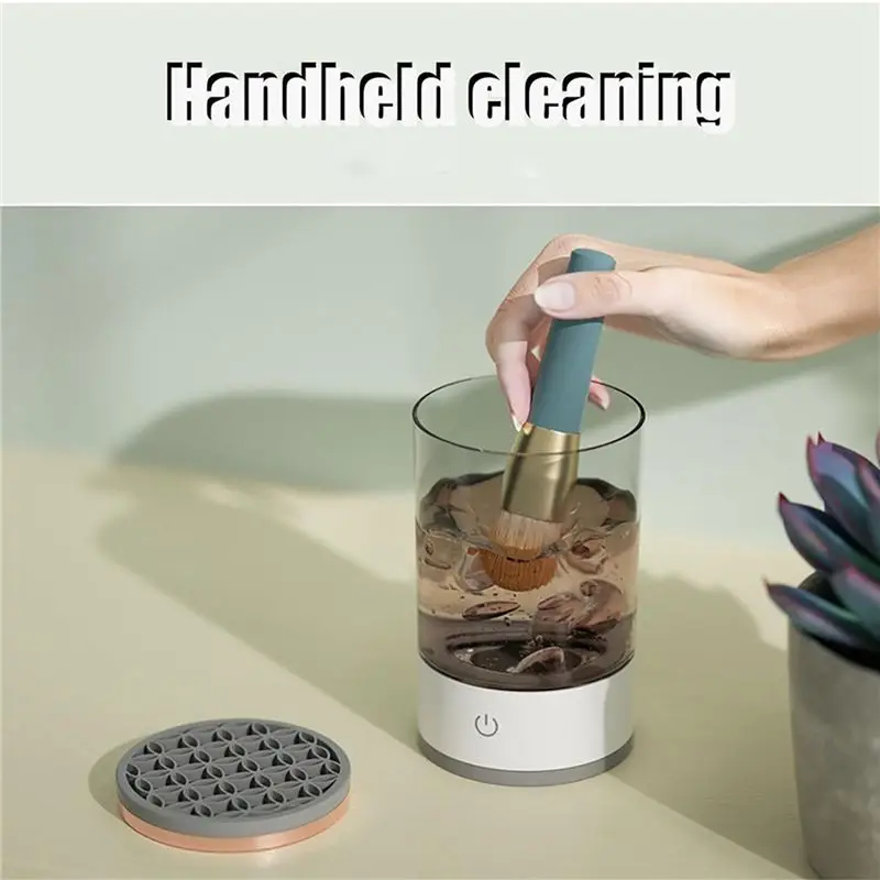 A73U 2X Cosmetic Brush Cleaner, Makeup Brush Cleaner, Electric Automatic Spinning Makeup Brush Cleaner