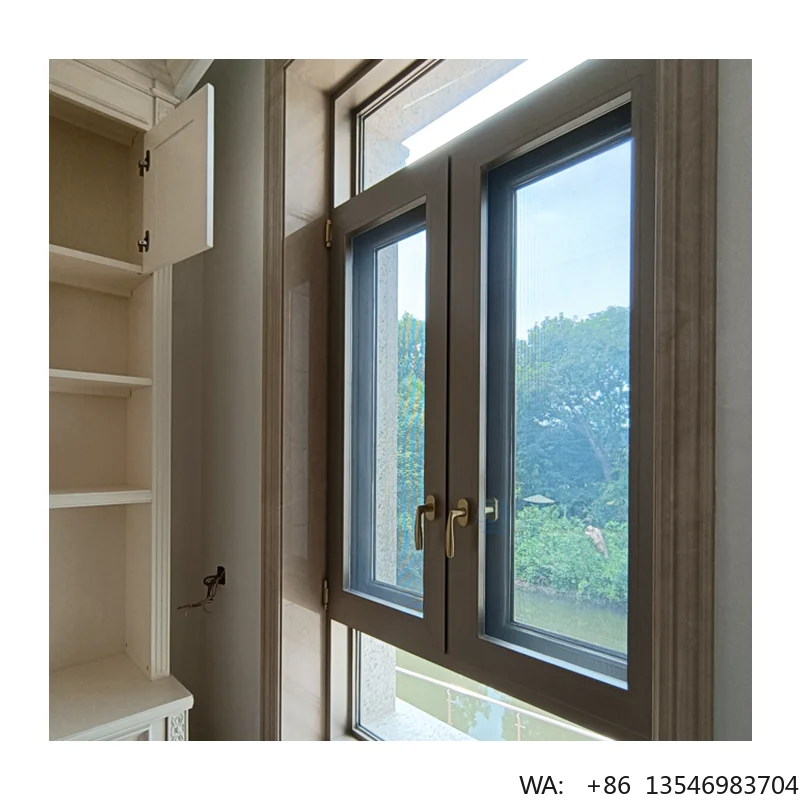 

High Performance Thermal Insulation Aluminium Casement Windows Frame With Double Glass