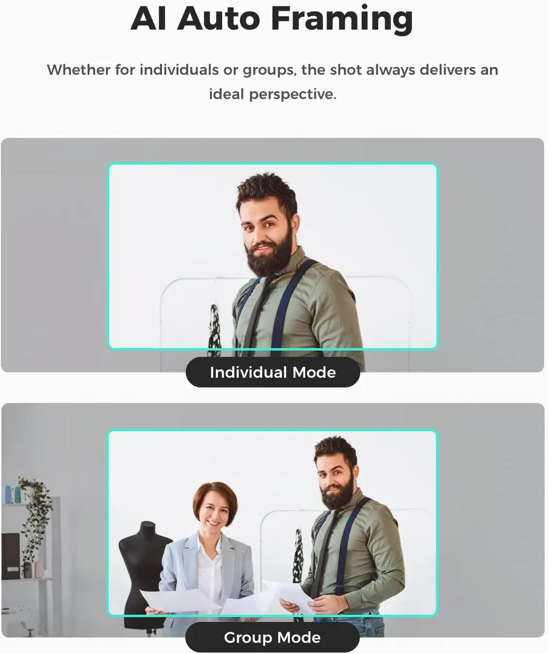 كاميرا ويب OBSBOT Meet SE بدقة 1080P 100FPS مع مستشعر إطار AI 1/2,8 بوصة للتحكم في الإيماءات في وضع التجميل #3