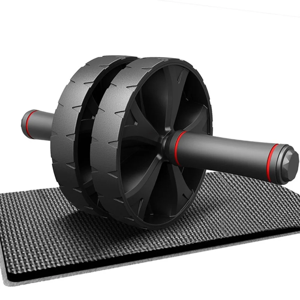 

No Noise Abdominal Wheel Ab Roller With Mat For Gym Muscle Trainer Exercise Fitness Equipment