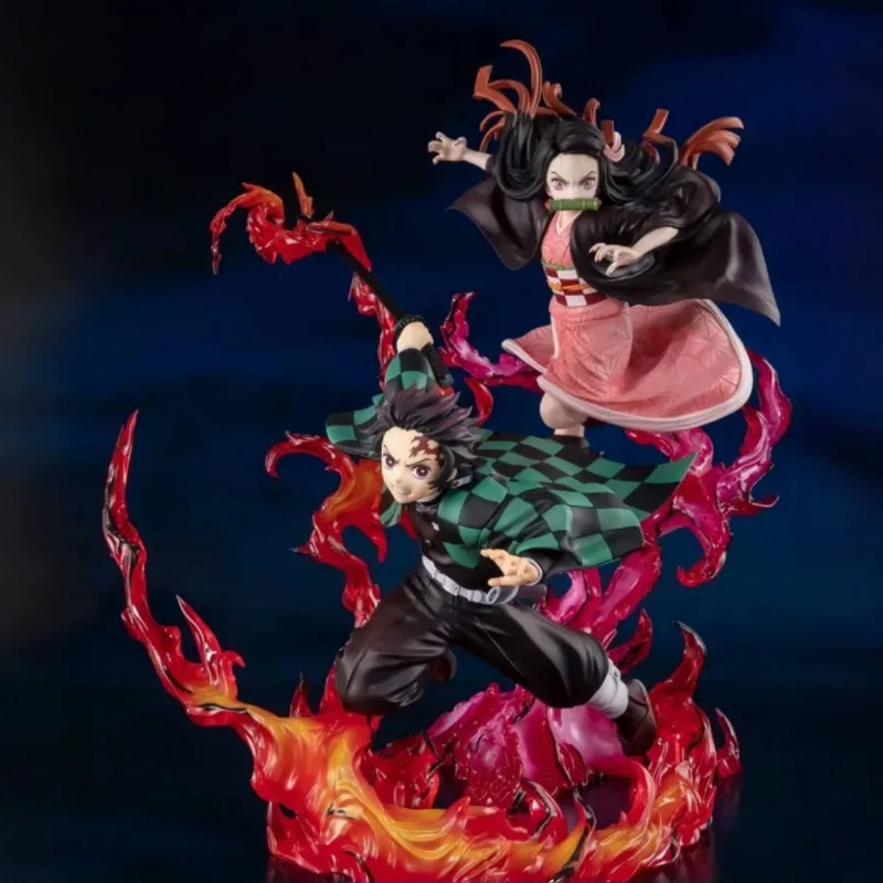 In Stock BANDAI Original Figuarts ZERO Demon Slayer Kamado Tanjirou Nezuko Anime Figures Birthday Present The Best Gifts for Kid