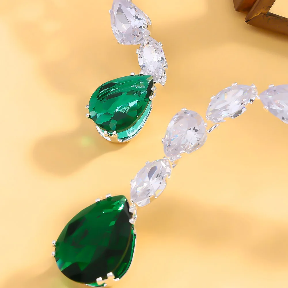 Luxury Water Drop Collar Necklace Pendant for Women High Quality Jewelry Elegant Pendant Zircon Open Necklace Choker Adjustable