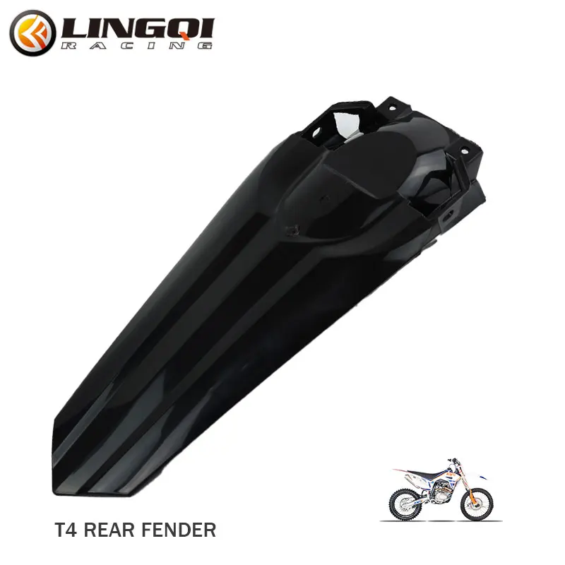LINGQI Rear Fender Pit Dirt Bike Motorcycle Mudguard Splash Guard Protector Wheel Cover for Kayo T4 Fairing Body Kit Accessories