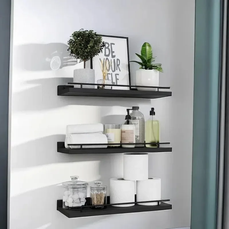 

Bathroom Shelf Organizer Shower Storage Rack Solid Wood Corner Shelves Wall Mounted Toilet Shampoo Holder Kitchen Shelf