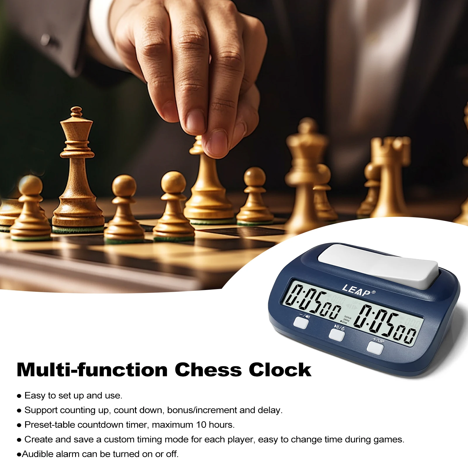 Professional Chess Clock Digital Chess Timer Chess Clock Timer with Time Bonus and Delay Features