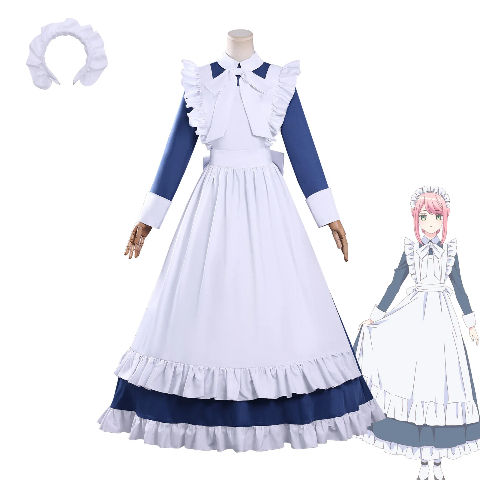 

Women's Mechanical Mary Maid Outfit Long-Sleeve Dress Set New Style Two-Dimensional Game Anime Character Costume