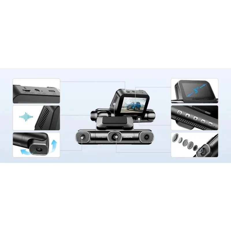 CAM M660 2K + 3*1080P 4-канальный автомобильный видеорегистратор GPS 5G WIFI Встроенный 128 ГБ EMMC голосовое управление 24 часа монитор парковки супер ночного видения