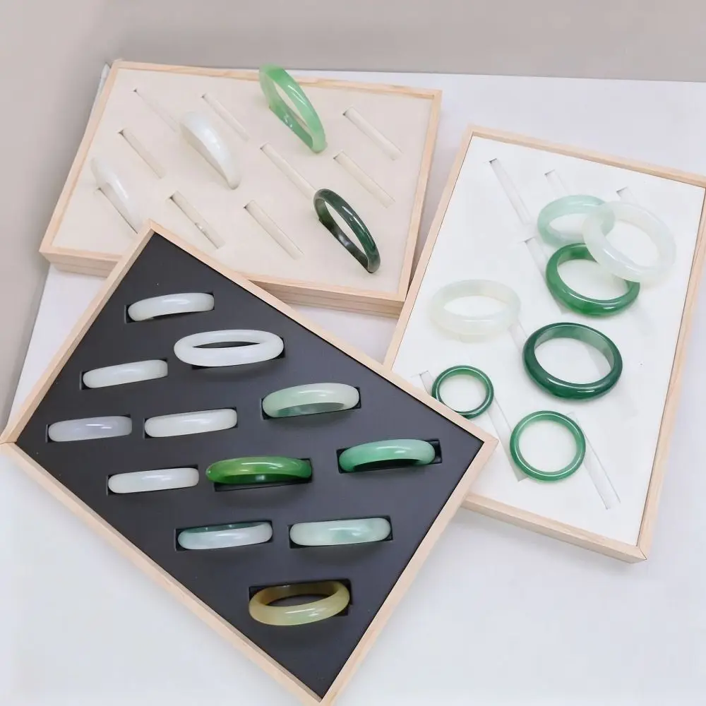 Wooden Bangle Display Tray Hand String Home Decor Bracelet Storage Holder 12 Slots Display Rack Jewellery Organizer
