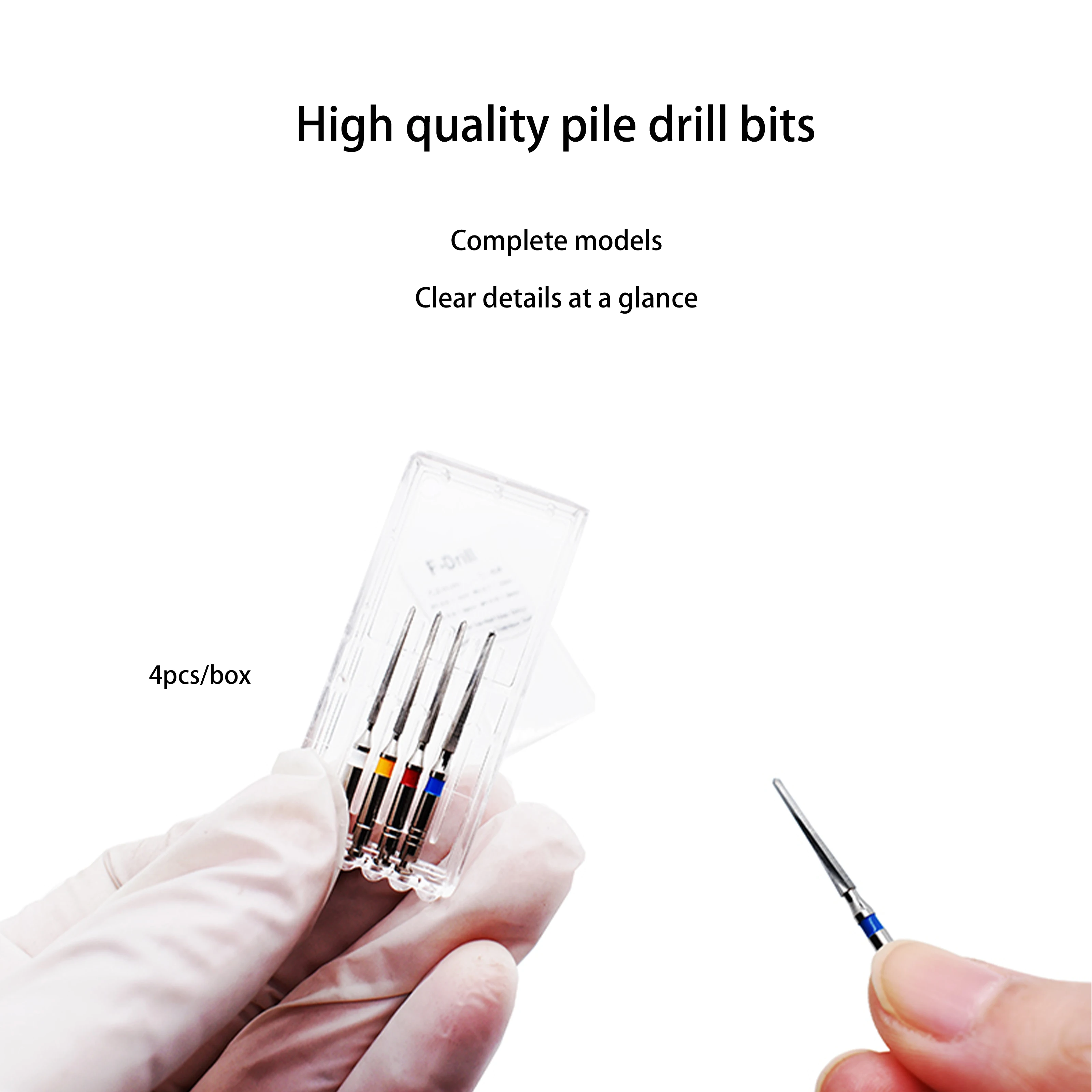 Dental Fiber Post Drills Dental Instruments Root Canal Opening Drills 32mm F Drills For Implant Stainless Steel Peeso 4pcs/box