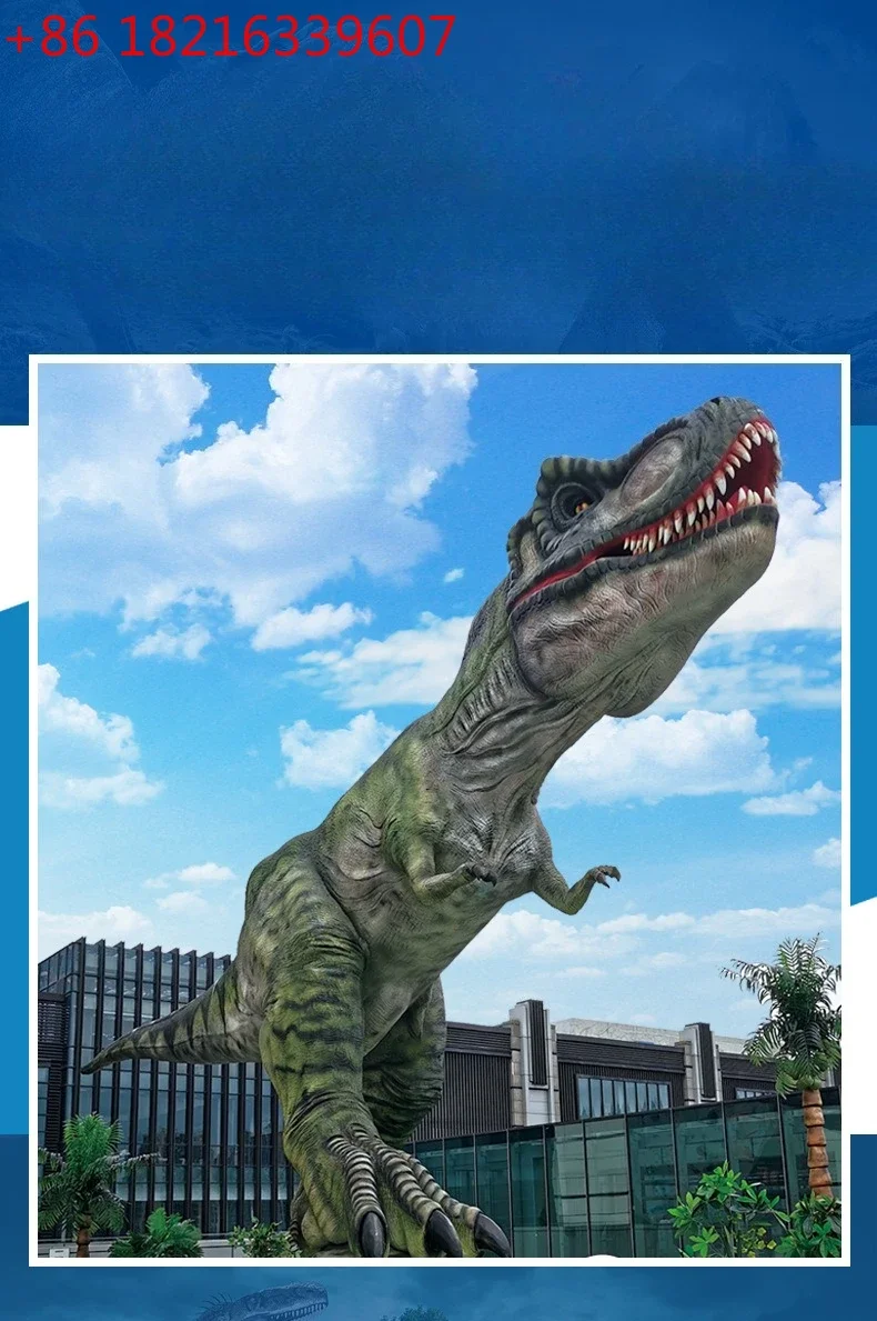 Simulation animal model, large dinosaur ornament simulation silicone dinosaur landscape sculpture
