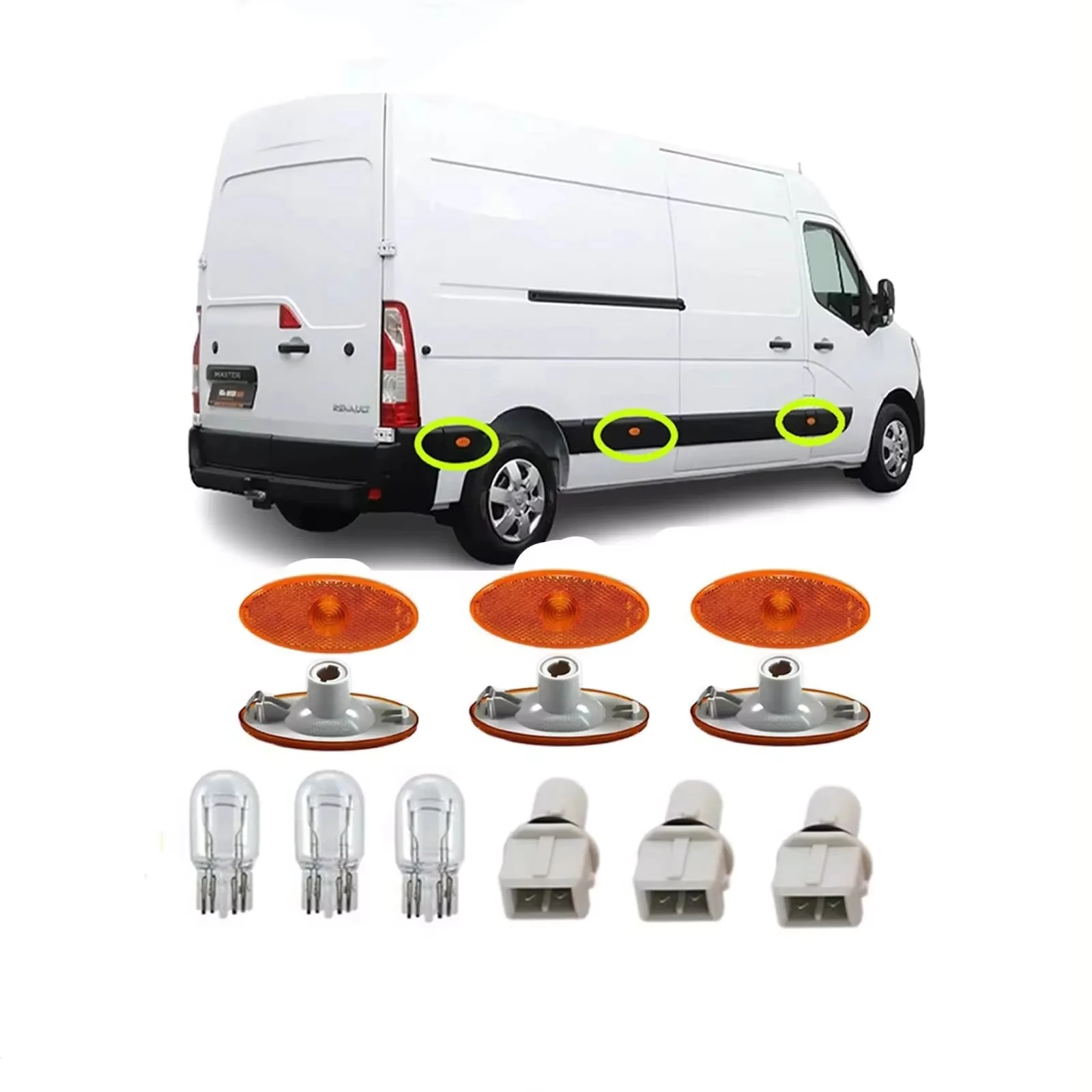 

Camper Accessories FOR RENAULT MASTER SIDE MARKER LAMP LIGHT LENS+BULB HOLDER + BULB 261B00001R For RV Accessoires