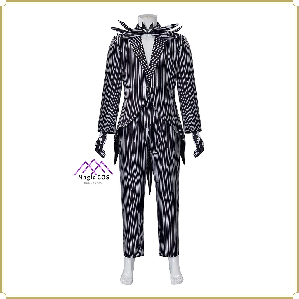 

The Nightmare Before Christmas Jack Anime Outfit-High Quality Full Set Women's Elegant Spooky Style Cosplay Halloween Party Suit