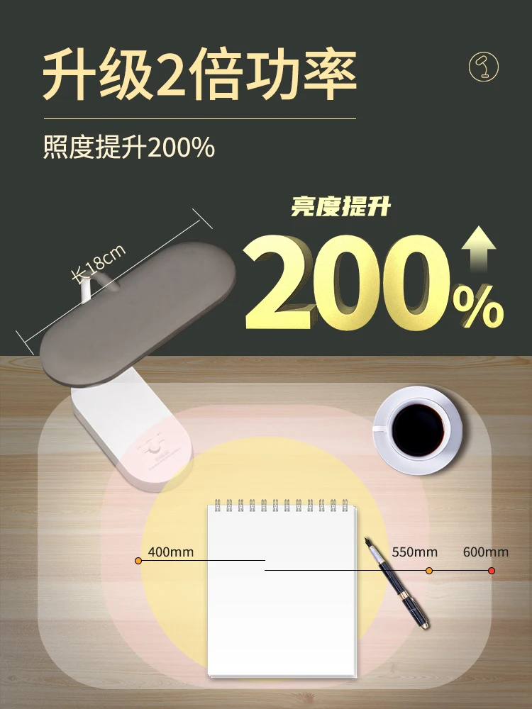 The product can be customized.Study desk lamp dormitory student children's bedside lamp charging small desk reading eye