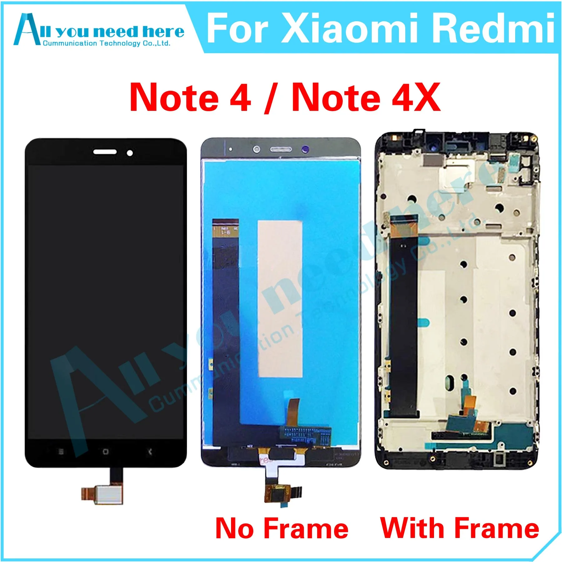 

100% Test For Xiaomi Redmi Note 4 / Note 4X LCD Display Touch Screen Digitizer Assembly For Note4 Note4X Repair Parts