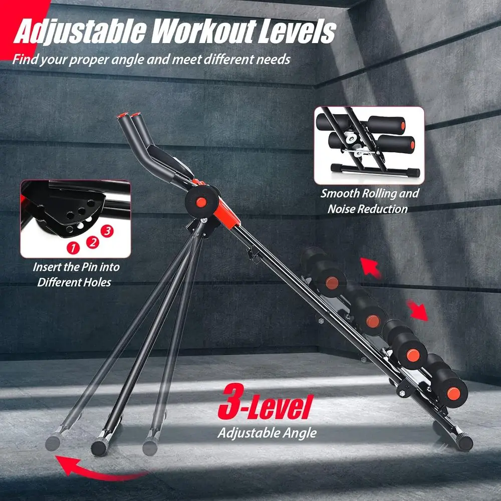 

Adjustable Level Core Abdominal Trainer with LCD Display for Home Gym Workouts