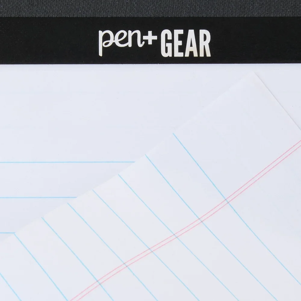 وسادات قانونية للصغار مسطرة واسعة مقاس 5 × 8 بوصات 50 ورقة ورق أبيض 6 عبوات من اللوازم المكتبية المدرسية الورقية المعاد تدويره