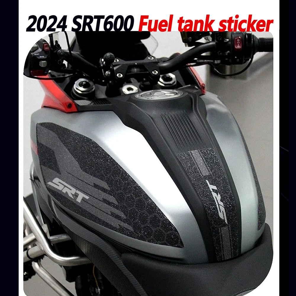 For QJMOTOR SRT600 SRT 600 Anti slip stickers on fuel tanks fish bones anti-wear and scratch protection stickers