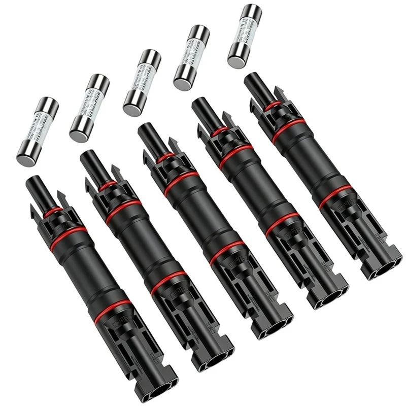 ABZL For Solar Panel Compatible 5PCS 15A Waterproof Inline Fuse Holder, PV Fuse Connector