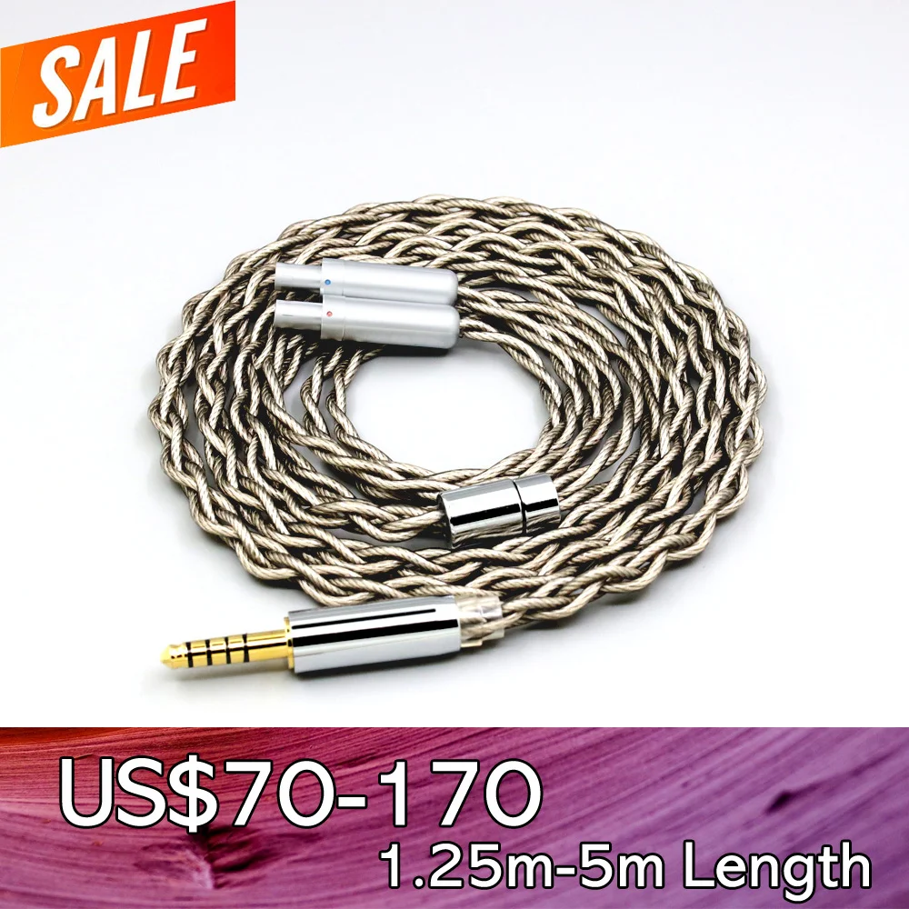 

99% Pure Silver + Graphene Silver Plated Shield Earphone Cable For Sennheiser HD800 HD800s HD820s HD820 Dharma D1000 LN007933