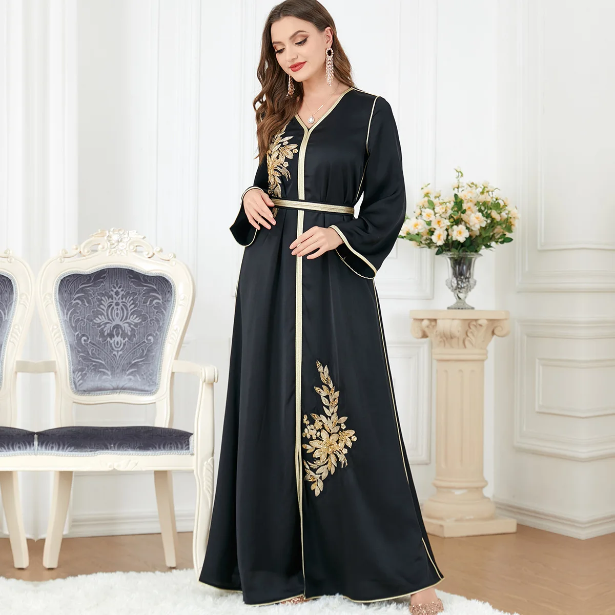 Black Abayas for Women Dubai Luxury 2023 Ramadan Muslim Jalabiya Dress Caftan Marocain Wedding Party Dresses Djellaba Femme