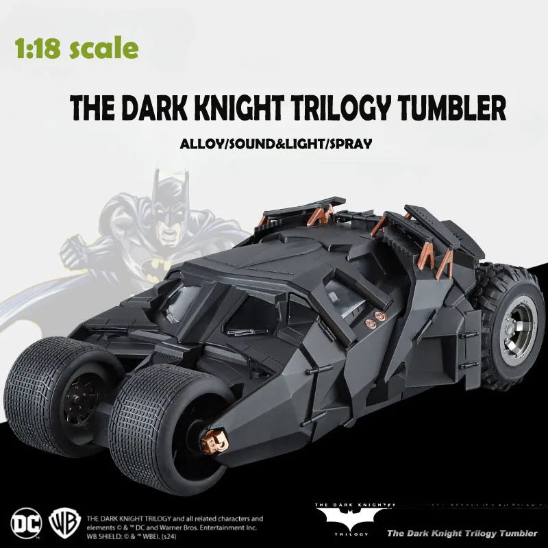 Spray 1/18 The Dark Knight Trilogy Tumbler Alloy Car Model Sound Light Children Boy Diecast Toy Vehicle Boyfriend Miniature