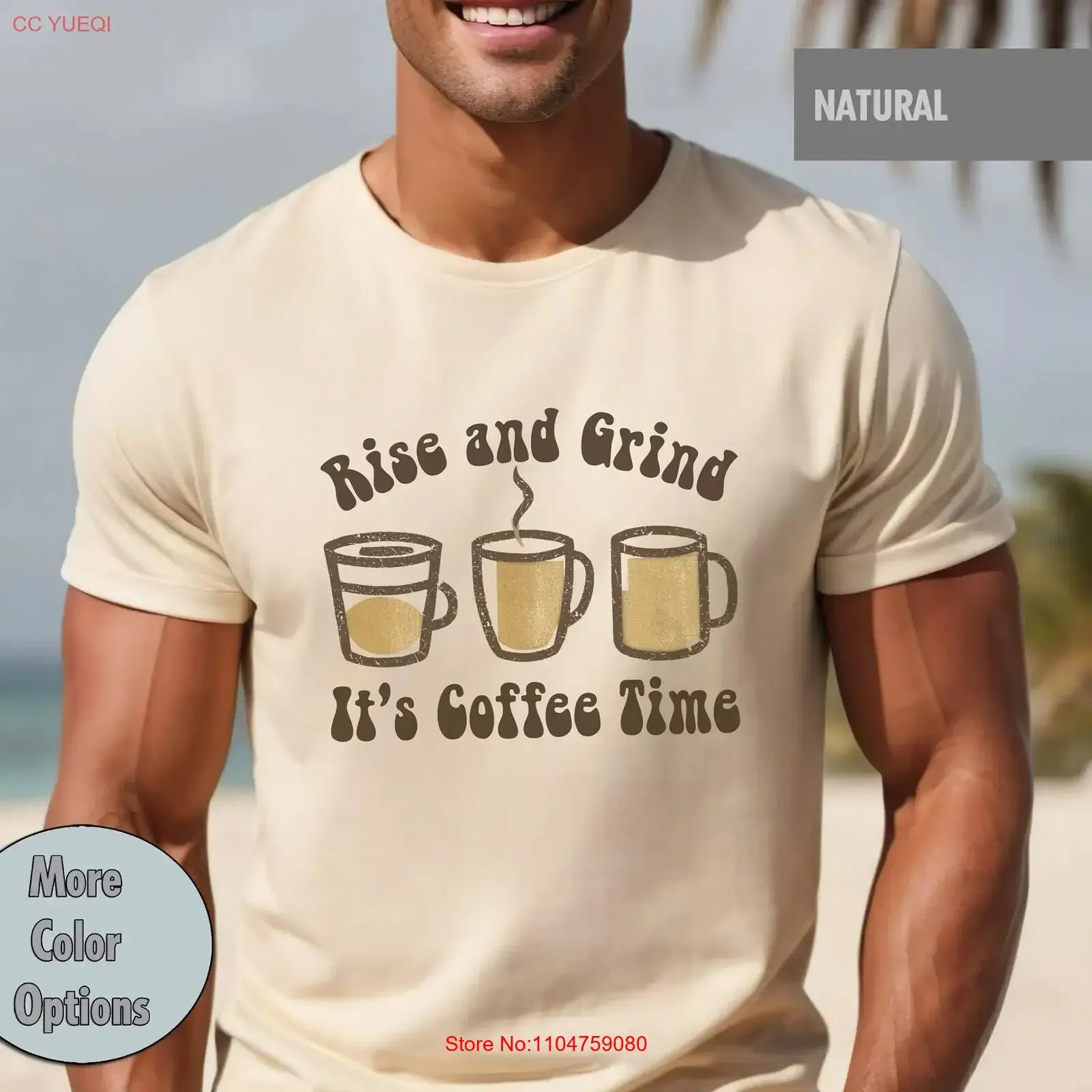 Rise and Grind Its Coffee Time T Shirt Funny for Early Morning s Dedicated vintage Washed Unisex Breathable fashion graphic
