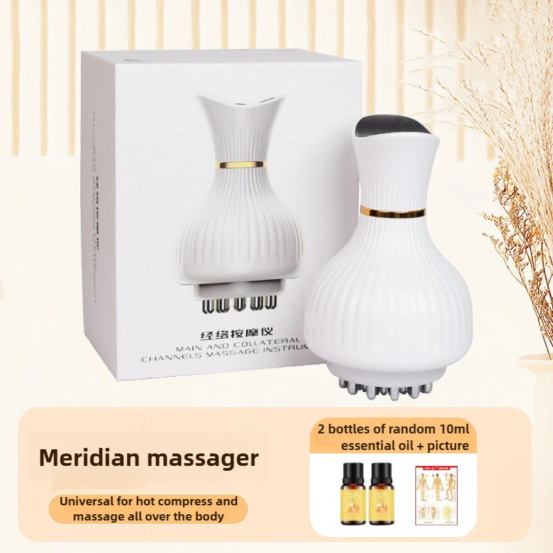 

Electric five-element meridian brush body universal heating scraping kneading abdominal massage dredge