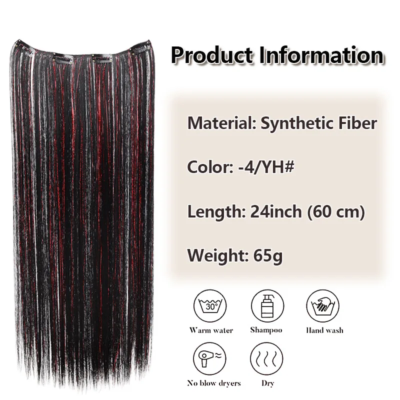 Glitter Tinsel Clip In Hair Extensions Synthetic Sparkly Hair Tinsel Strands Shiny Metallic Highlight For Women Party Festival