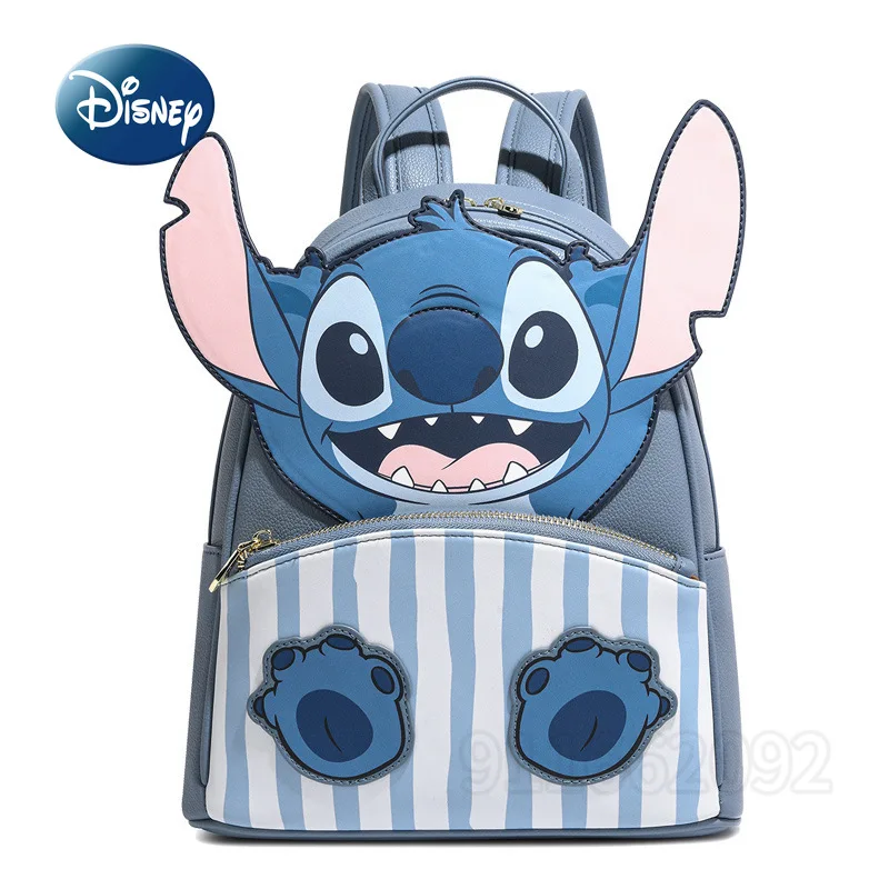Disney Stitch New Mini Backpack Luxury Brand Original Fashion Mini Women's Backpack 3D Cartoon Travel Leisure Women's Backpack