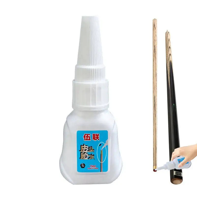 

Pool Cue Tips Glue 15ml Pool Cue Tip Glue Instant Dry Easy To Apply Billiard Pool Cue Tip Repair Maintenance Glue For Wood Cue