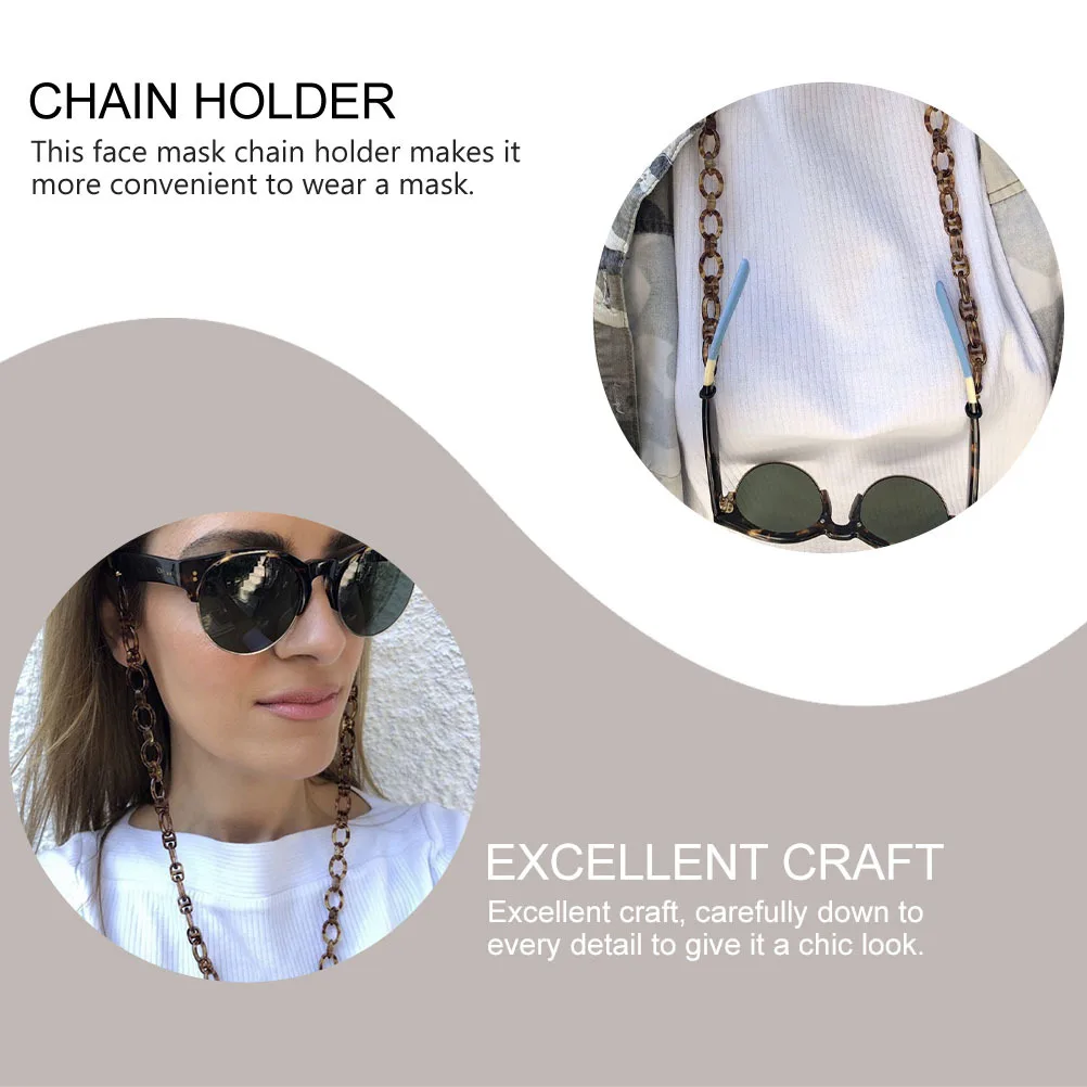 

Eyeglass Chain Lanyard Acrylic Mask Holder Anti-Lost Face Mask Chain Convenient Stylish Glasses Strap Glasses Lanyard