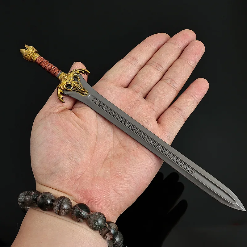 22cm/8.66in Conan The Barbarians Anime Peripheral Weapon Model The Sword of The King Metal Toy Ornaments Collection Desktop Gift