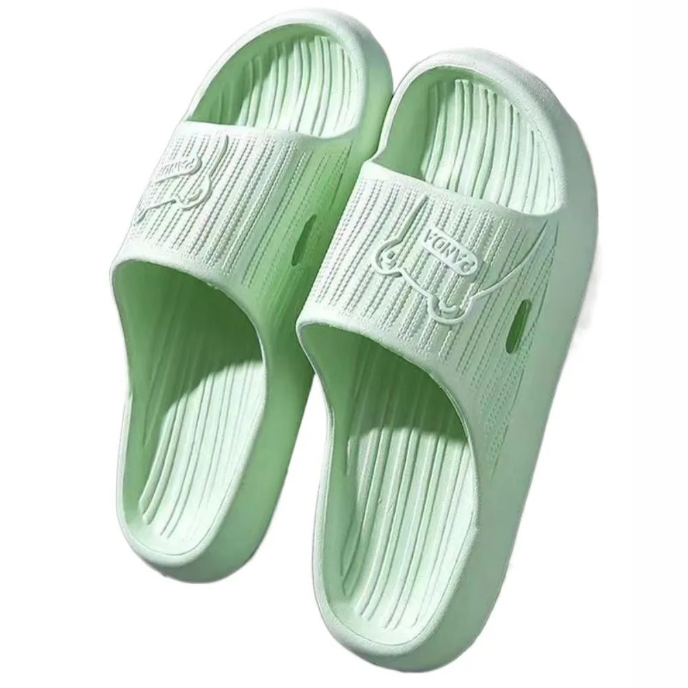 

Повседневные тапочки на платформе с рисунком медведя, женская противоскользящая пляжная обувь, сандалии-шлепанцы на мягкой подошве, простые мужские тапочки для душа