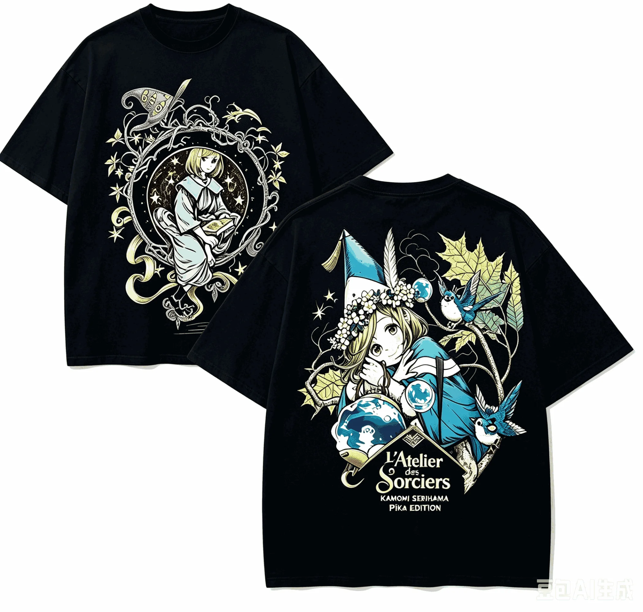 Camiseta Witch Hat Atelier para amantes del anime, camiseta Harajuku de algodón, nuevo modelo, moda retro de calle, producto clásico unisex de gran tamaño