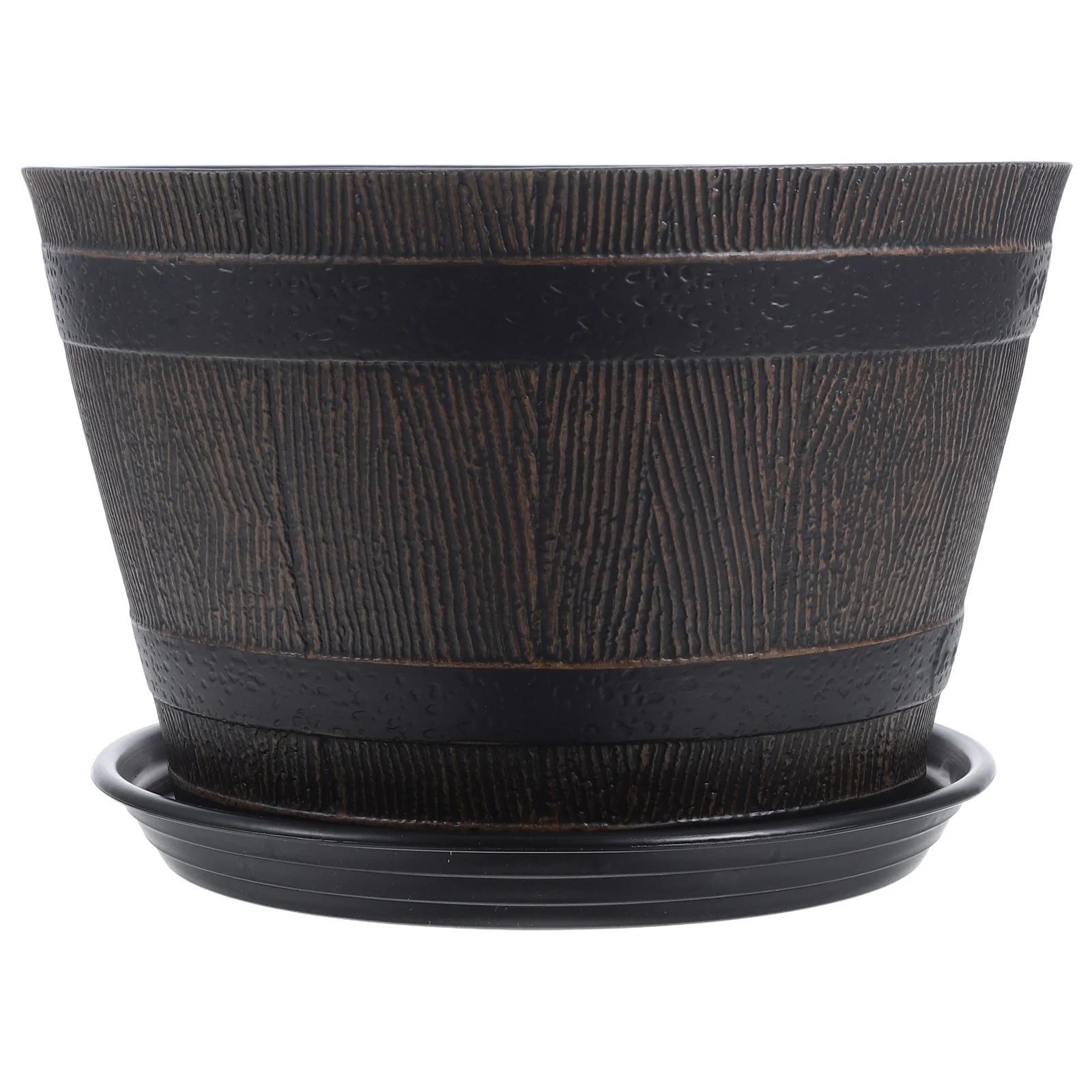 

Imitation Wooden Barrel Hydroponics Bucket Flowerpot Abs Pots Plastic for Plants