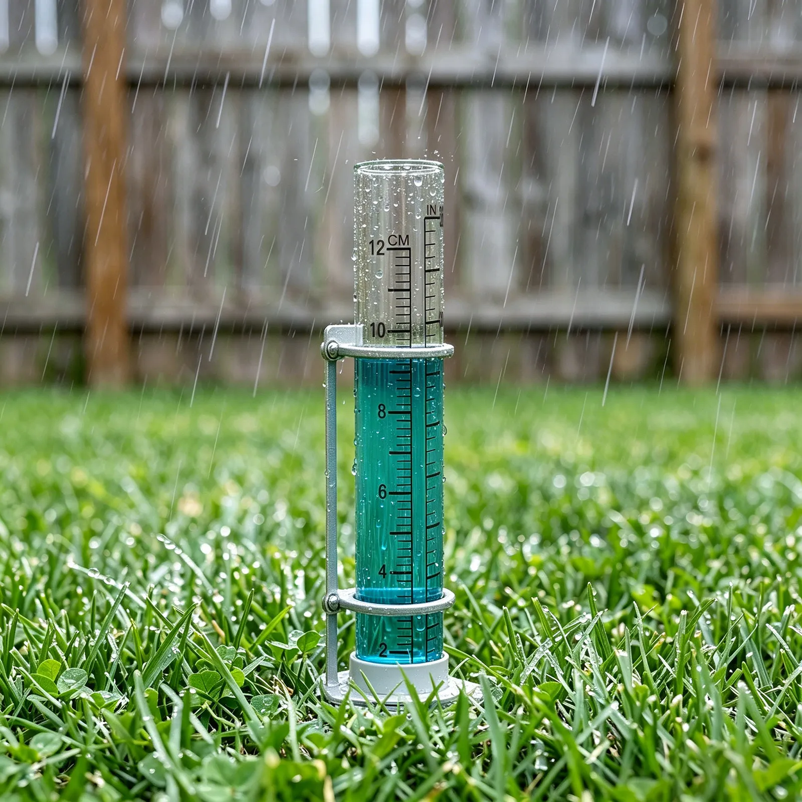 

12Cm Glass Rain Gauge Test Tube with Dual Scales Flat Bottom for Outdoor Rain Measurement Farming Meteorology Climate Research