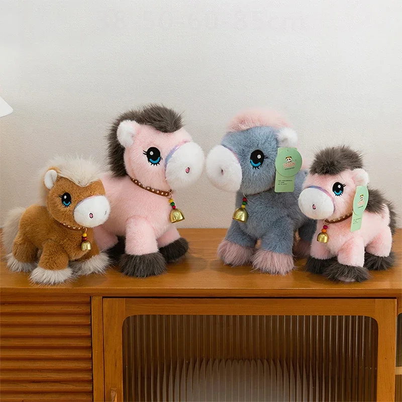 

Kawaii Plush Stuffed Doll Colorful Rattle Pony Toy Cute Cuddly Birthday Present For Kids High Quality Decorative Home Ornament